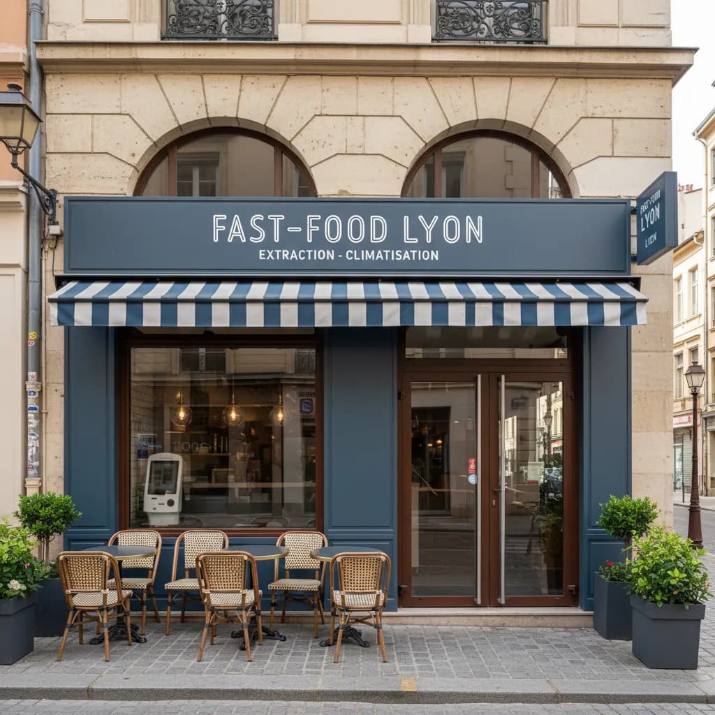 Fast-food 30 couverts à Lyon : extraction - climatisation - Image 1