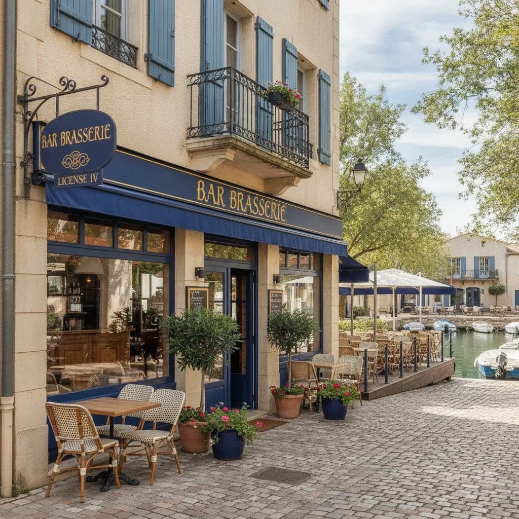 Bar-brasserie 200m² à Grimaud : terrasse - licence IV - Image 1