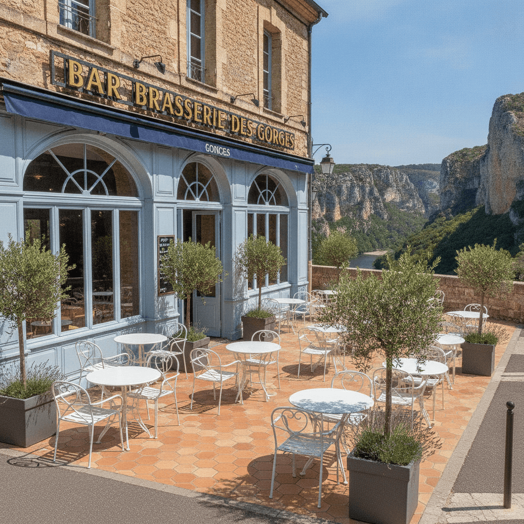 Bar-brasserie 300m² à Ganges : terrasse - licence IV