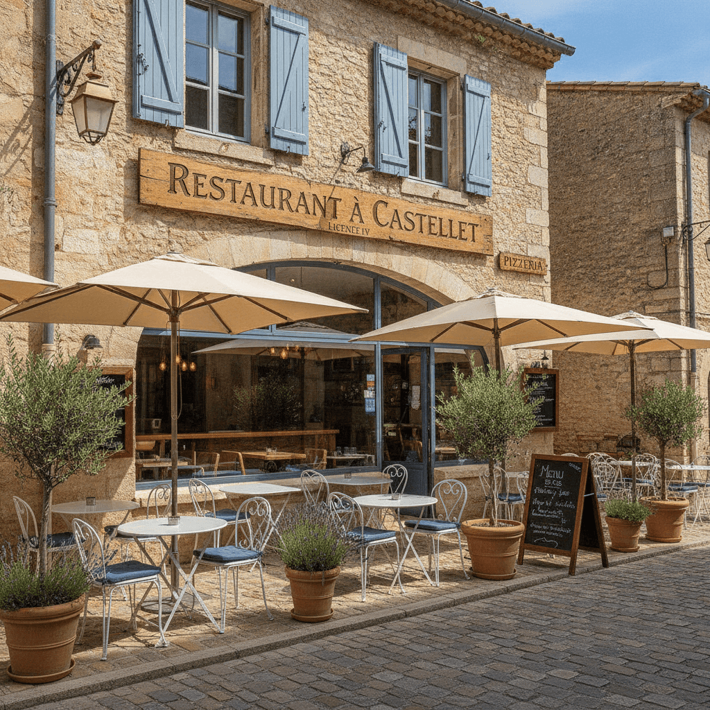 Restaurant à Castellet : terrasse - licence IV - Image 1
