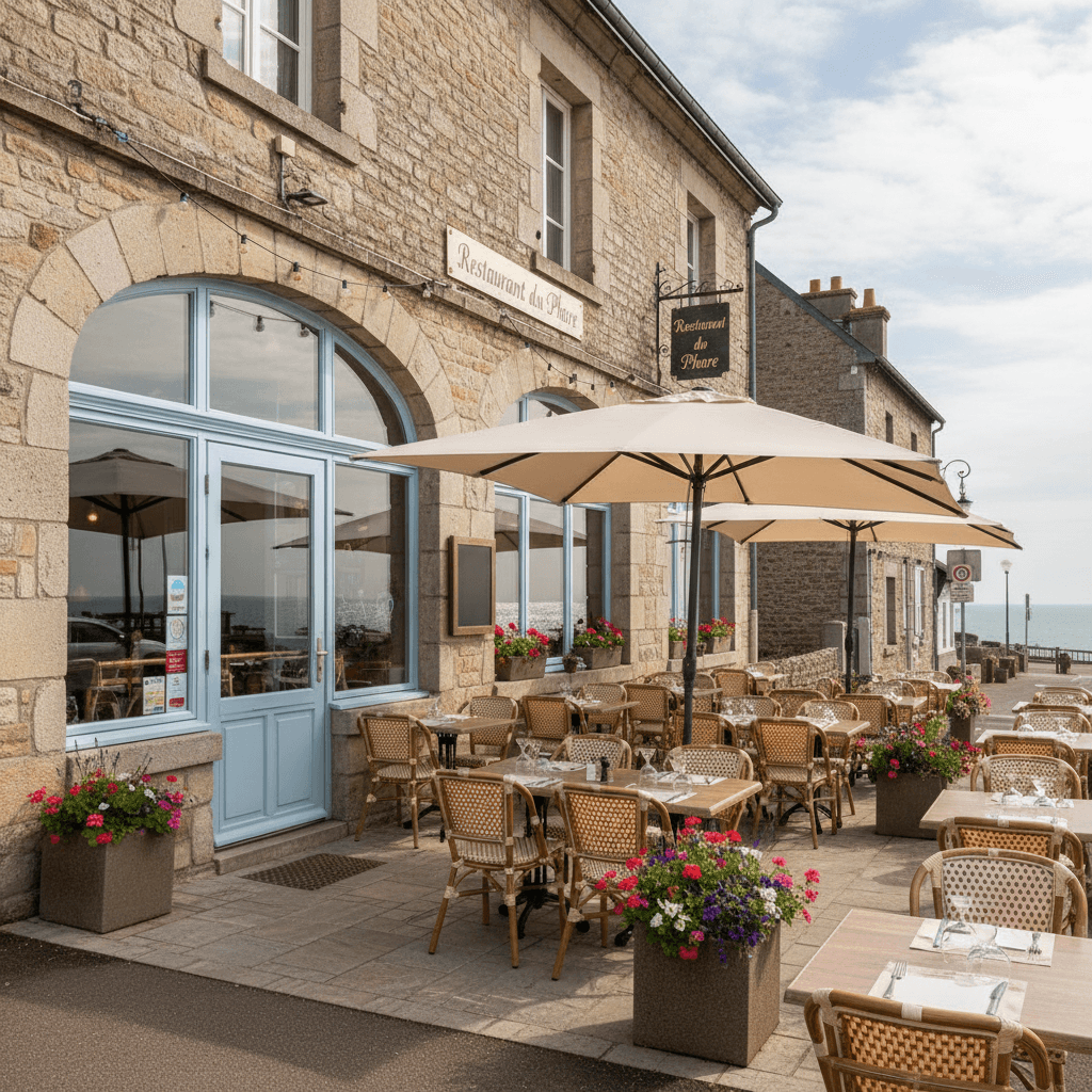 Restaurant à Le Mesnil-Rouxelin : terrasse - licence IV - Image 1