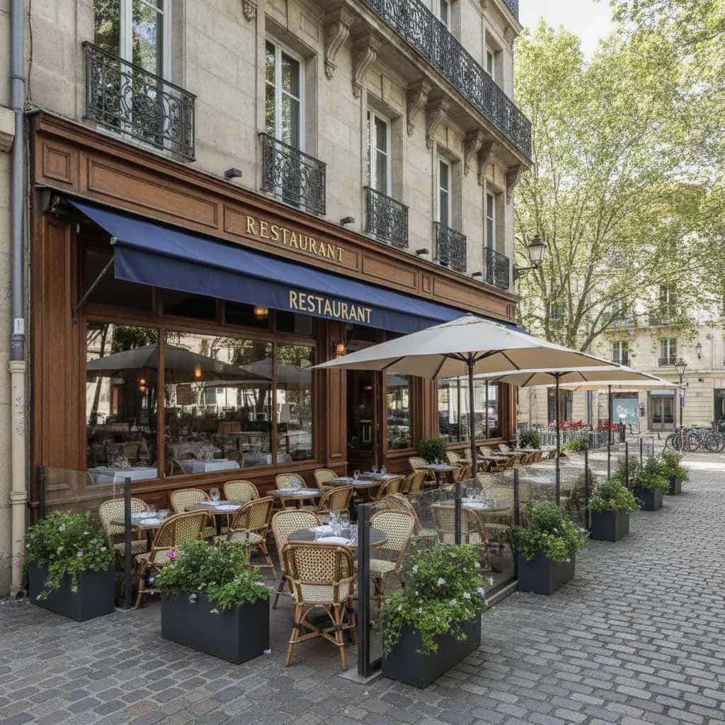 Restaurant 400m² à Nantes : terrasse - extraction