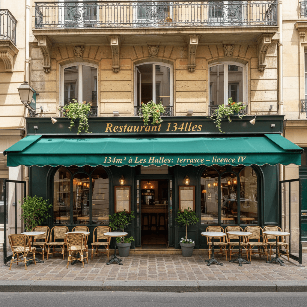 Restaurant 134m² à Les Halles : terrasse - licence IV - Image 1