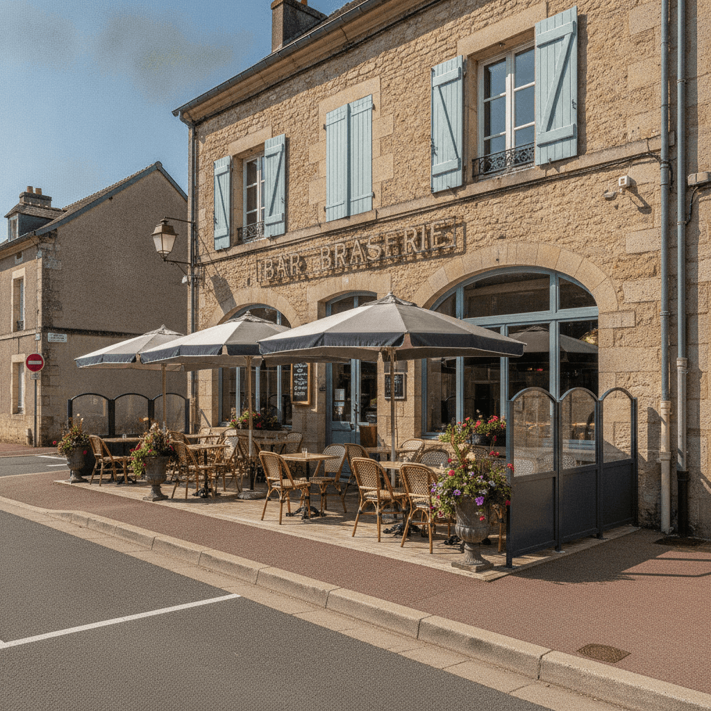 Bar-brasserie 250m² à Perpezac-Le-Noir : terrasse - licence IV - Image 1