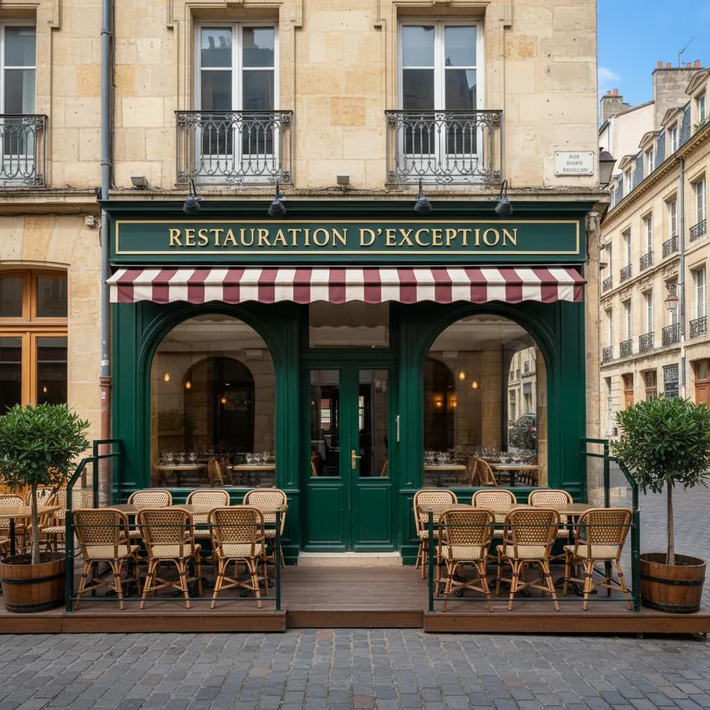Restaurant 96m² à Bordeaux : terrasse - extraction - Image 1