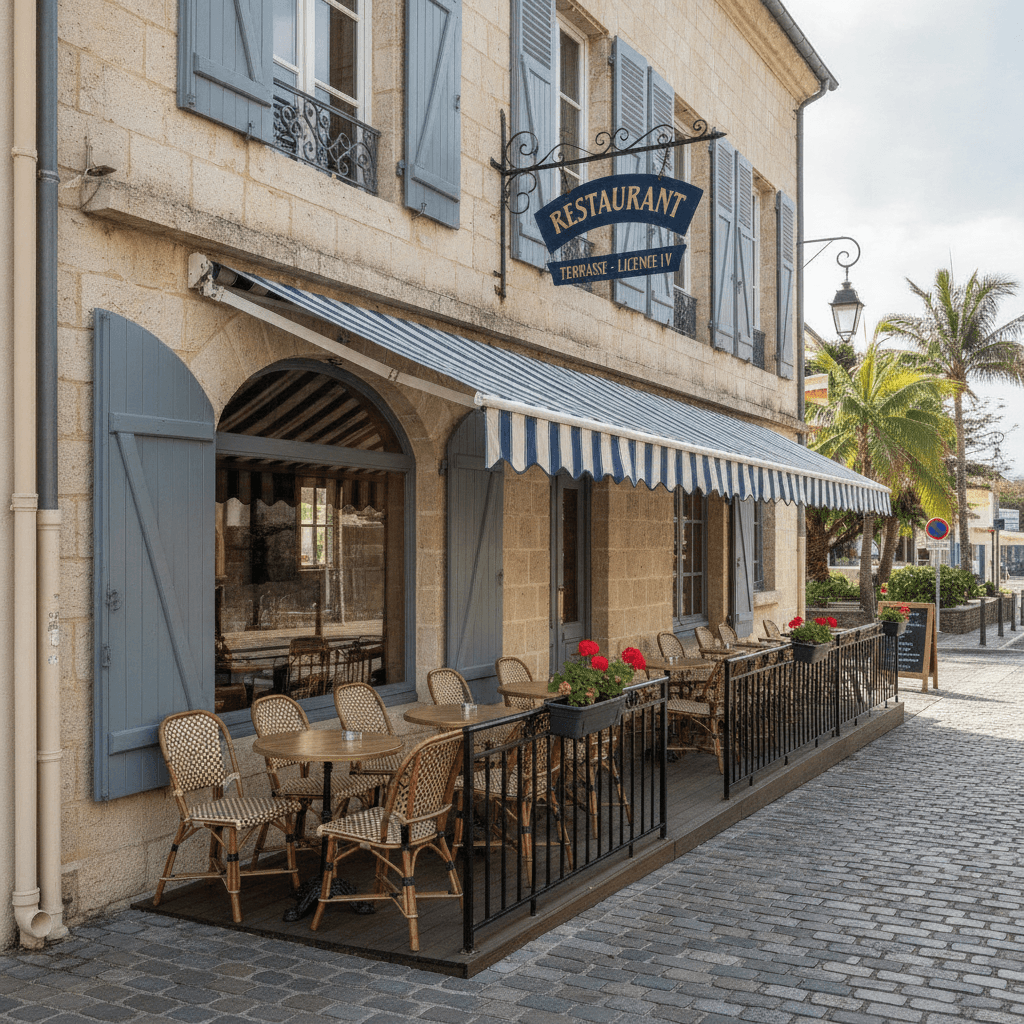 Restaurant 260m² à Saint-Pierre : terrasse - licence IV - Image 1