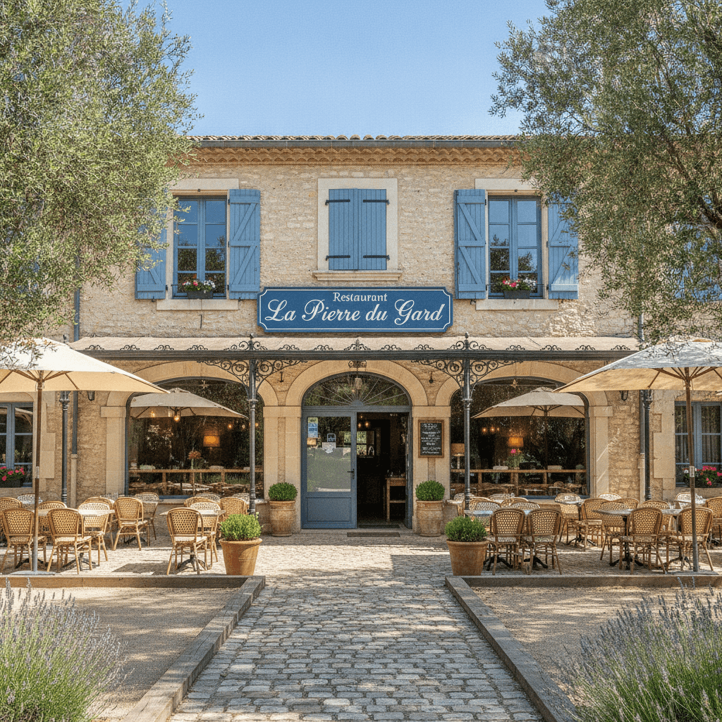 Restaurant 120m² à Saint-Hilaire-D'Ozilhan : terrasse - extraction