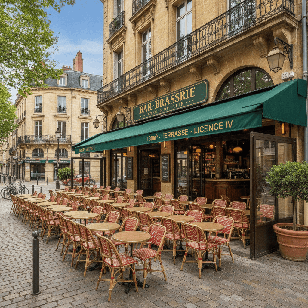 Bar-brasserie 180m² à Bordeaux : terrasse - licence IV - Image 1