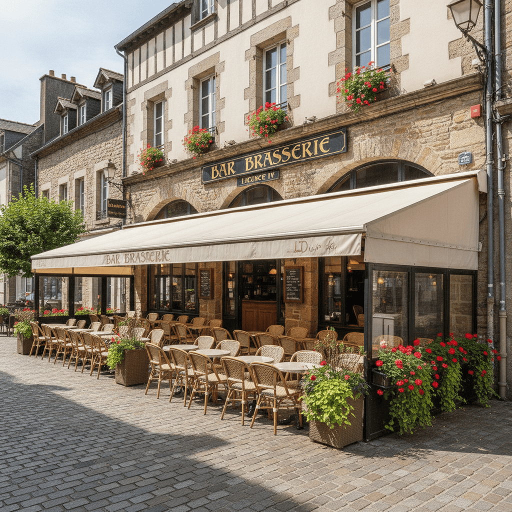 Bar-brasserie à Vannes : terrasse - licence IV