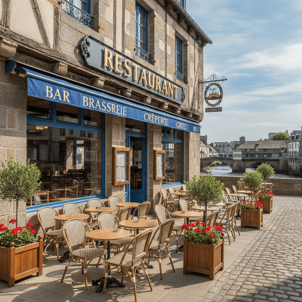 Restaurant à Landerneau : terrasse - licence IV - Image 1