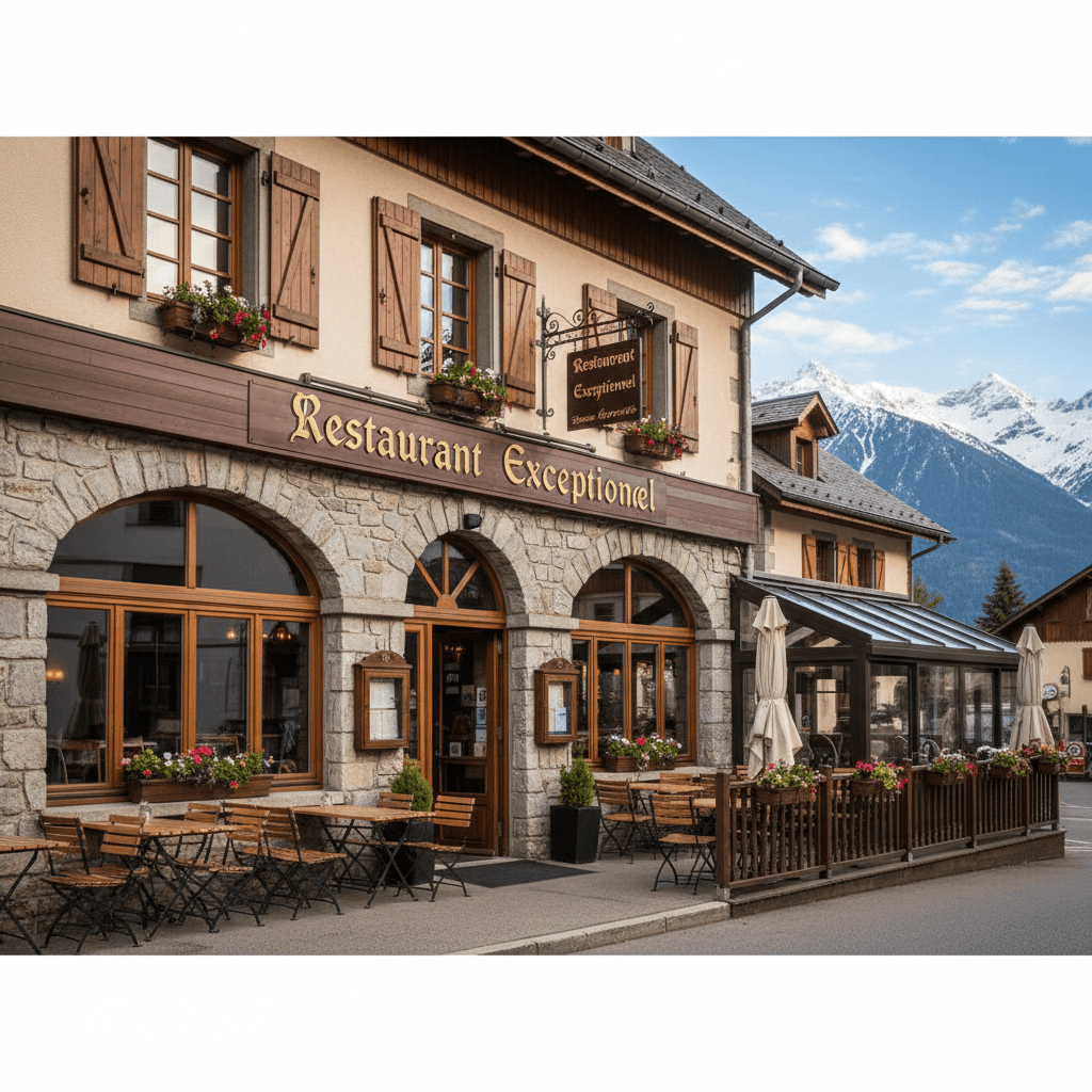 Restaurant à Barberaz : terrasse - extraction - Image 1