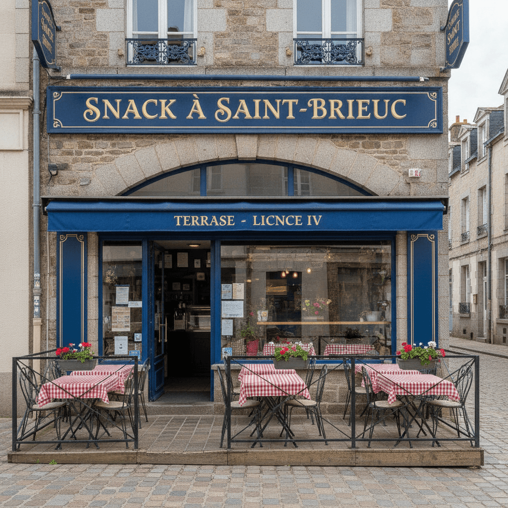 Snack à Saint-Brieuc : terrasse - licence IV