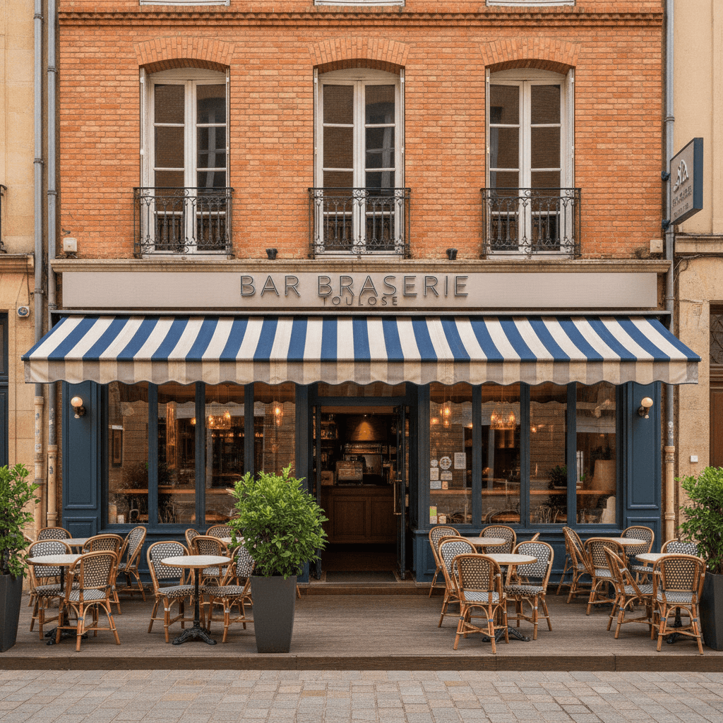 Bar-brasserie 220m² à Toulouse : terrasse - licence IV - Image 1