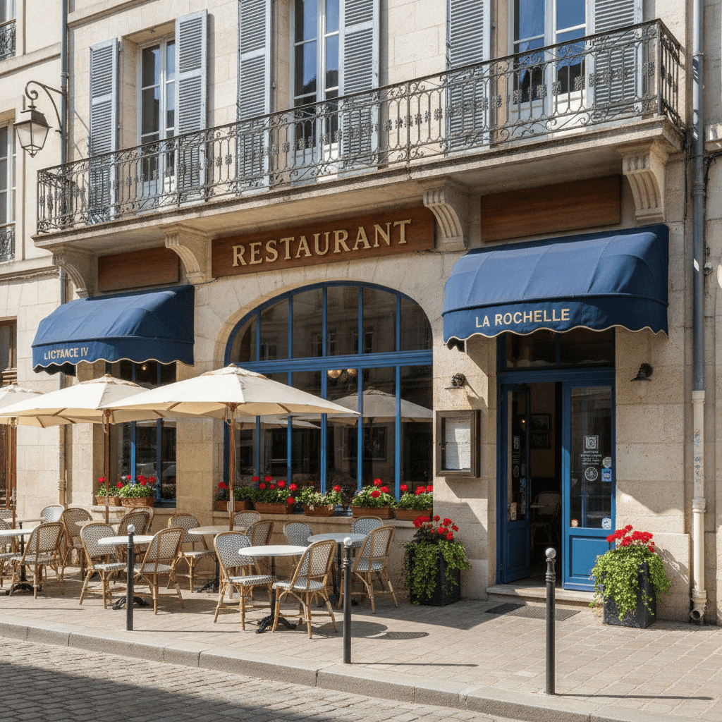 Restaurant 150m² à La Rochelle : terrasse - licence IV