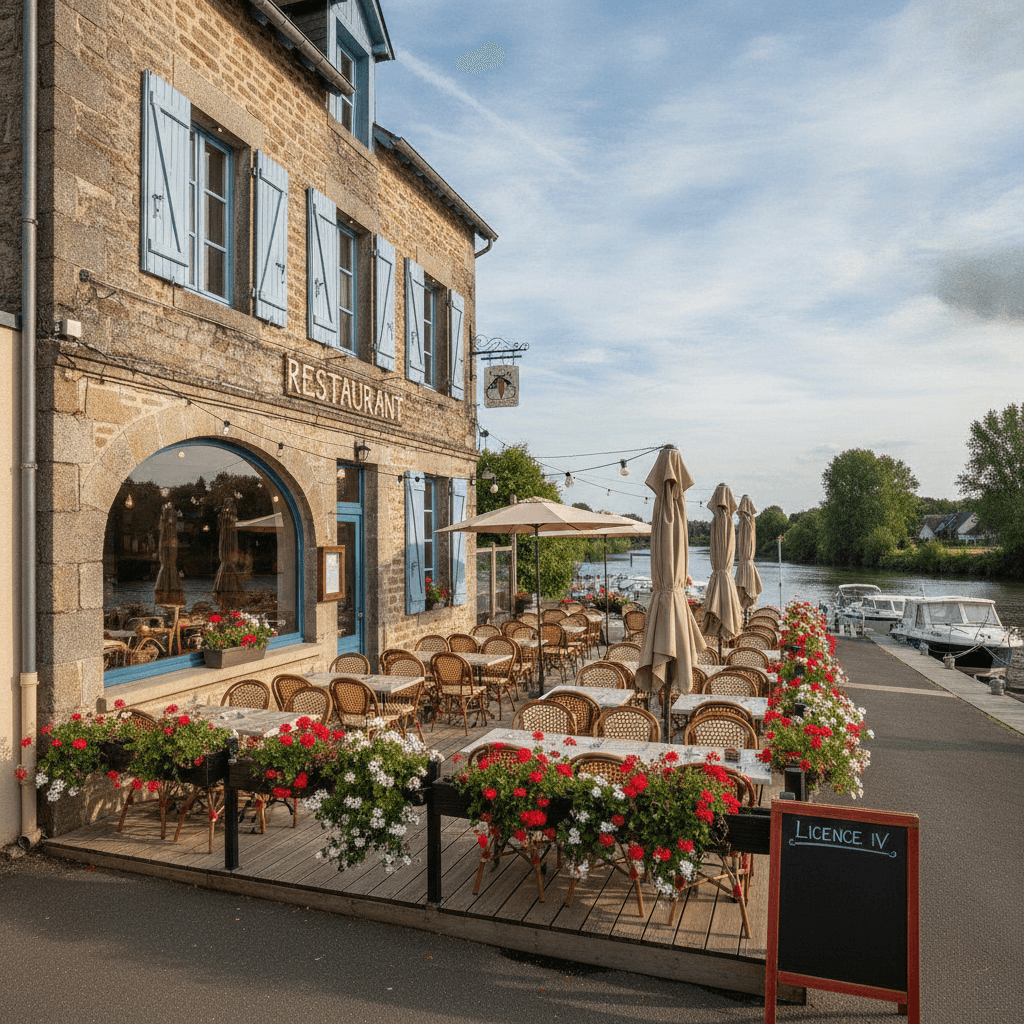 Restaurant 100m² à Sainte-Anne-Sur-Vilaine : terrasse - licence IV - Image 1