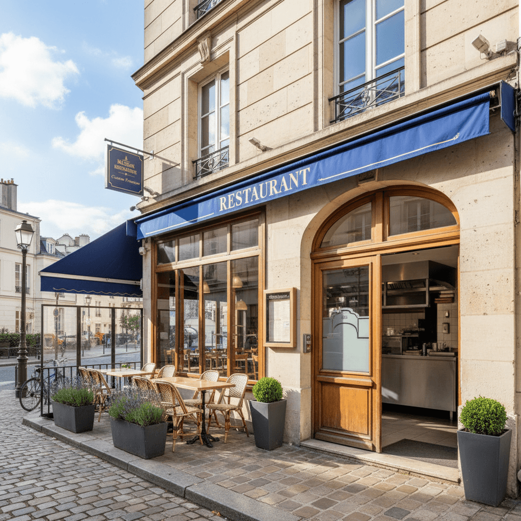 Restaurant 8 couverts à Nanterre : terrasse - extraction - Image 1