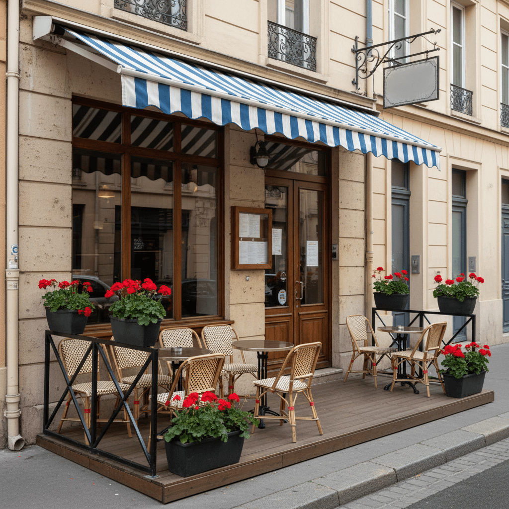 Restaurant 53m² à Lyon : terrasse - licence IV