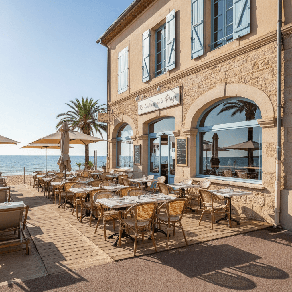 Restaurant à Canet-En-Roussillon : terrasse - licence IV - Image 1