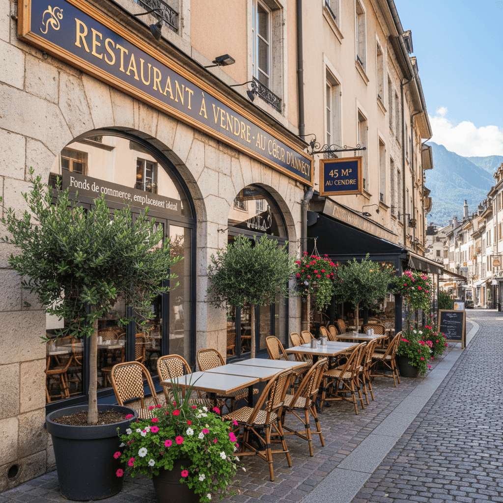 Restaurant 45m² à Annecy : terrasse - extraction - Image 1
