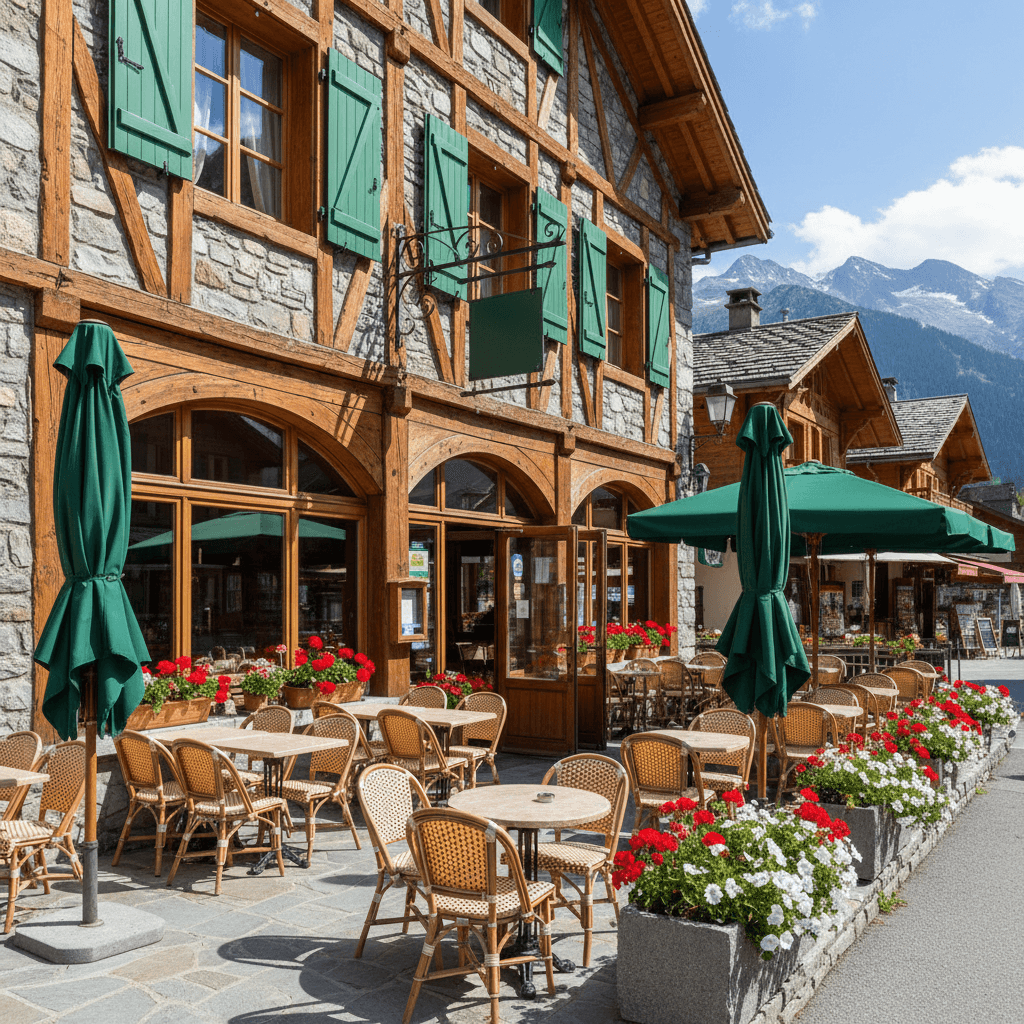 Restaurant à Champagny-En-Vanoise : terrasse - licence IV - Image 1