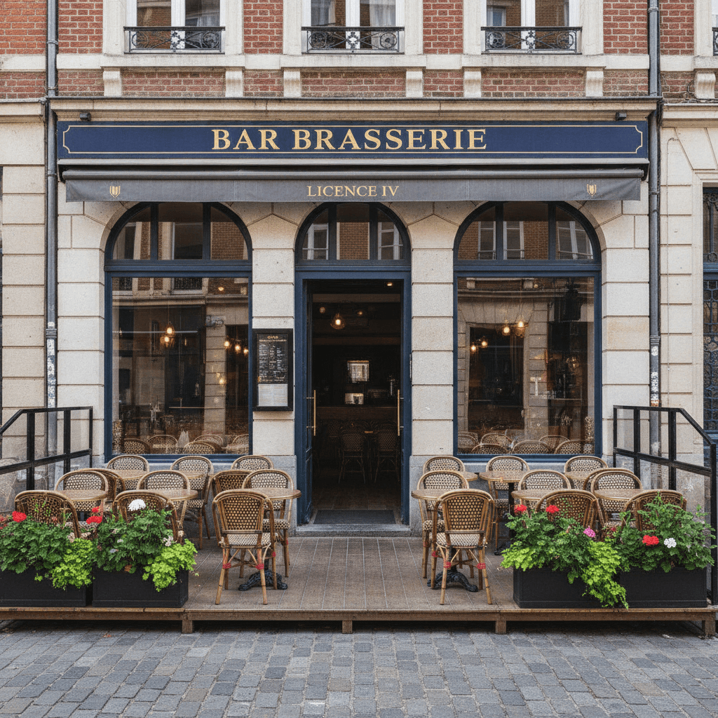 Bar-brasserie à Lille : terrasse - licence IV - Image 1