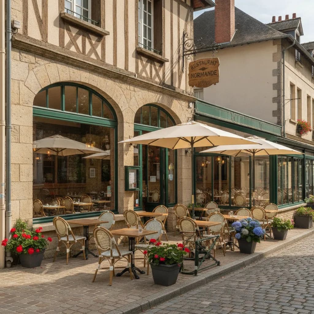 Restaurant 200m² à Bagnoles de l'Orne Normandie : terrasse - cuisine équipée - Image 1