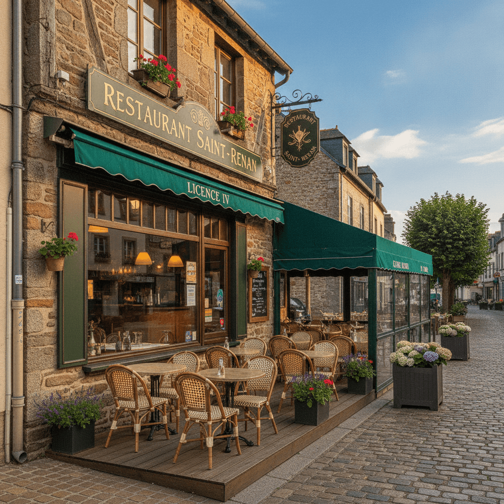 Restaurant à Saint-Renan : terrasse - licence IV