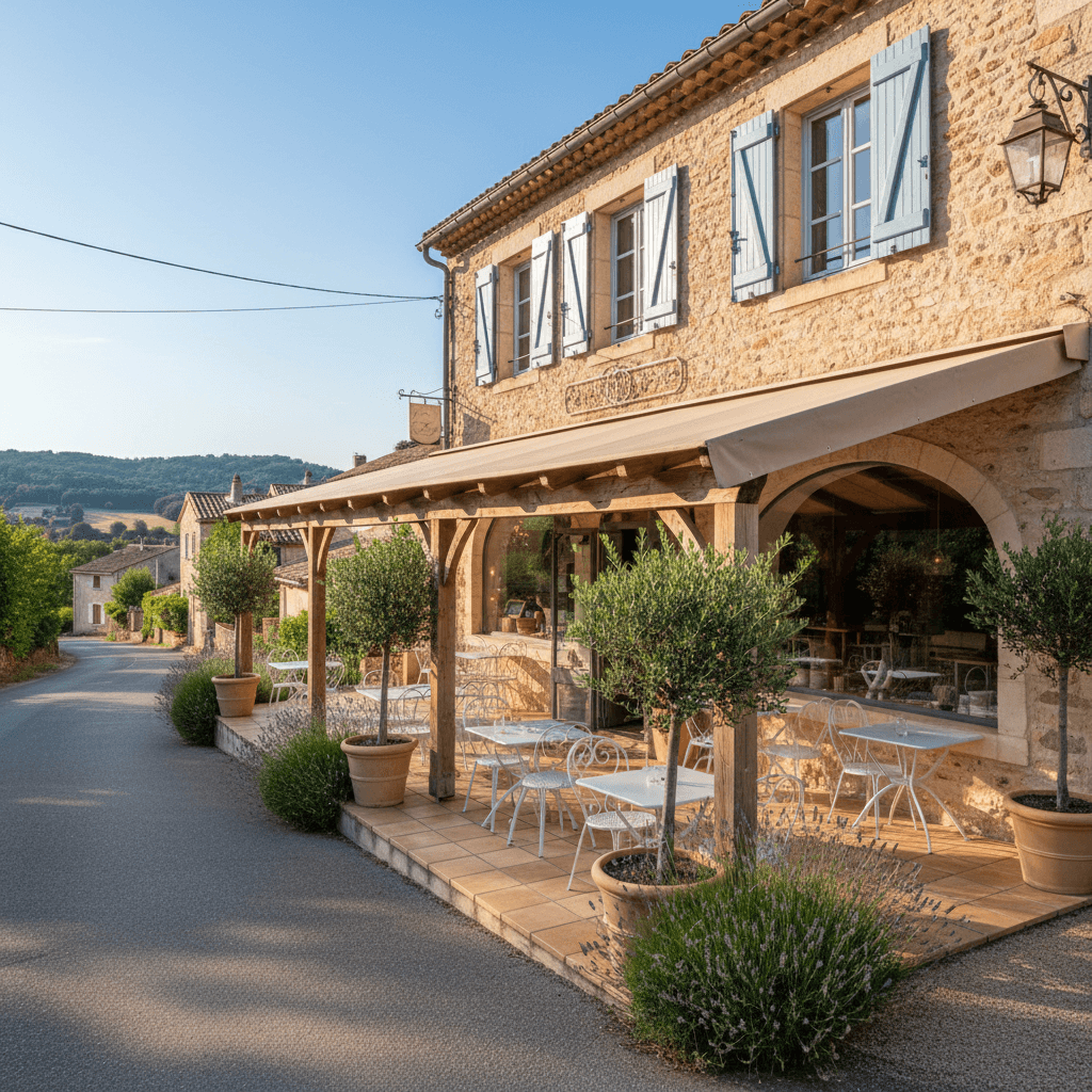 Restaurant 120m² à Collobrières : terrasse - extraction - Image 1