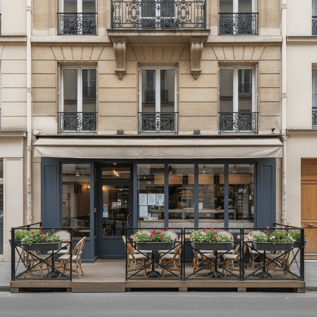 Snack 18 couverts à Paris : terrasse - cuisine équipée - Image 1