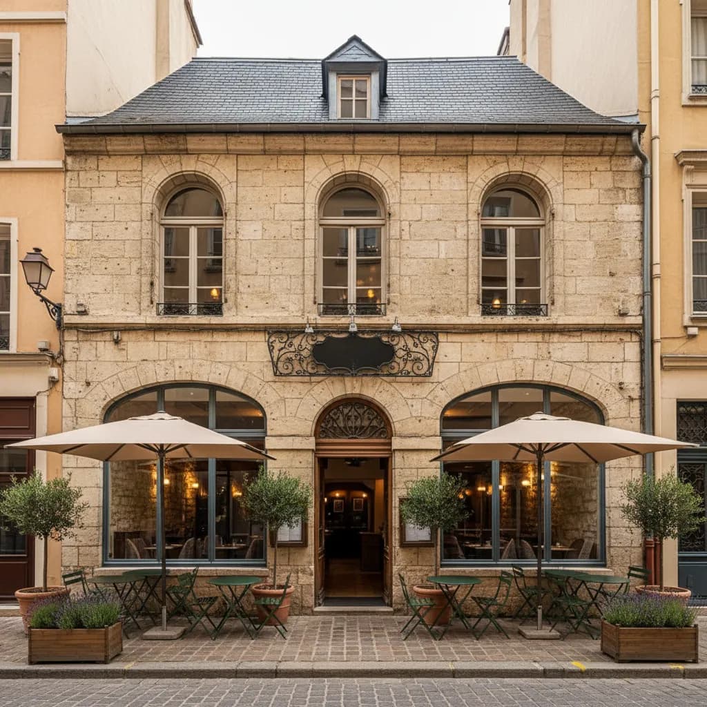 Restaurant à Lyon : terrasse - extraction - Image 1