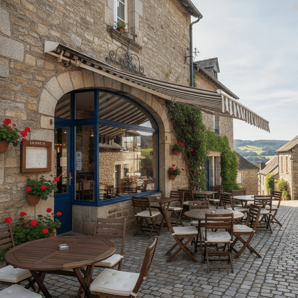 Restaurant à Lassouts : terrasse - licence IV