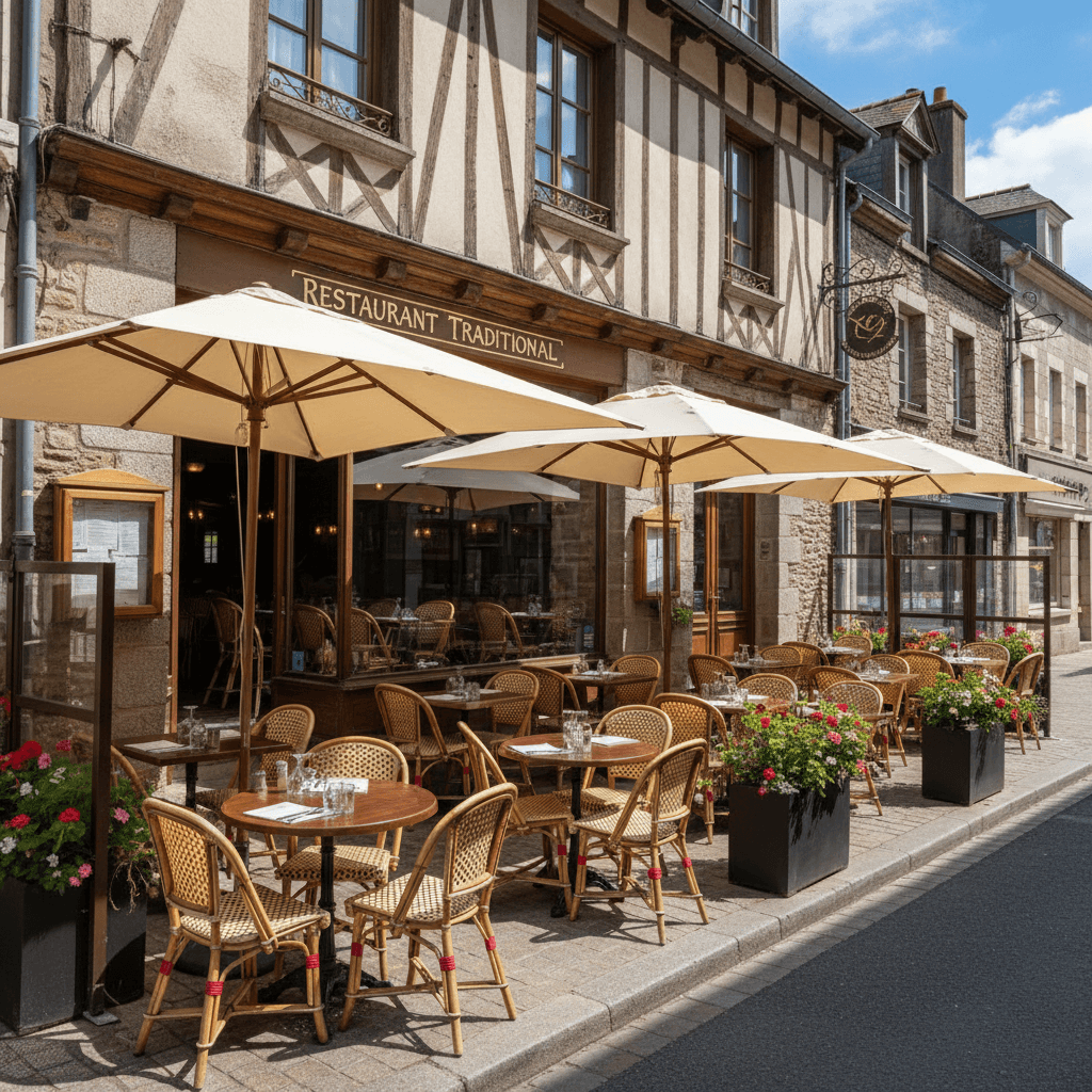 Restaurant 90m² à Vannes : terrasse - licence IV