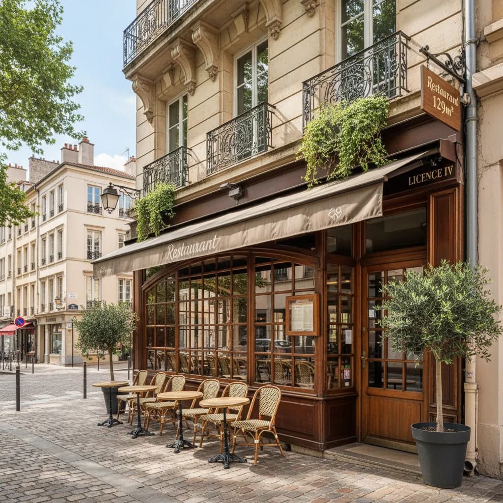Restaurant 129m² à Lyon : terrasse - licence IV - Image 1