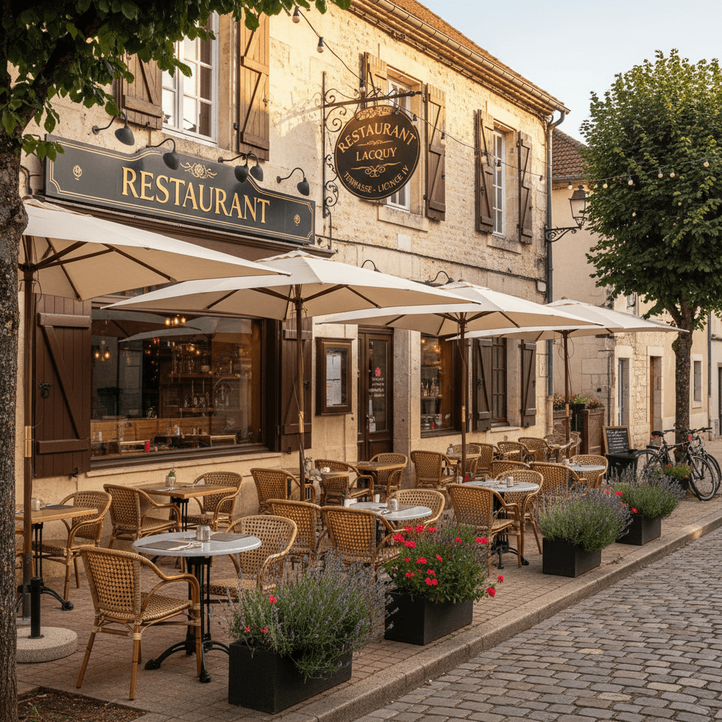 Restaurant 246m² à Lacquy : terrasse - licence IV
