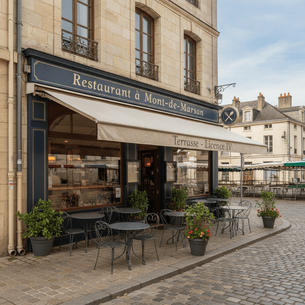 Restaurant à Mont-De-Marsan : terrasse - licence IV