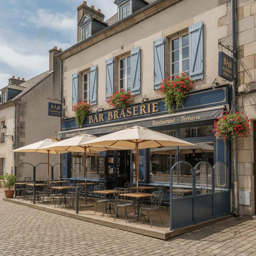 Bar-brasserie à Pontivy : terrasse - licence IV - Image 1