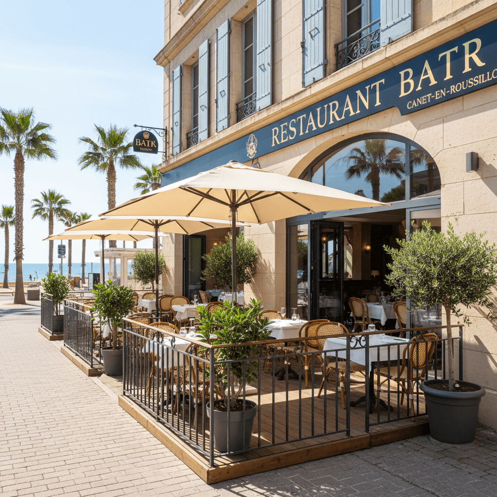 Restaurant 53m² à Canet-En-Roussillon : terrasse - licence IV - Image 1