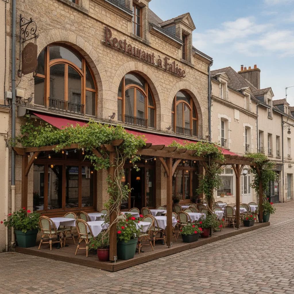 Restaurant à Falaise : terrasse - licence IV - Image 1