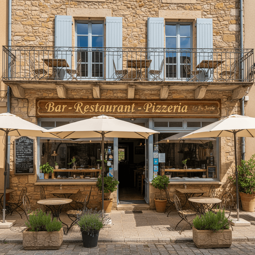 Restaurant à La Javie : terrasse - licence IV - Image 1