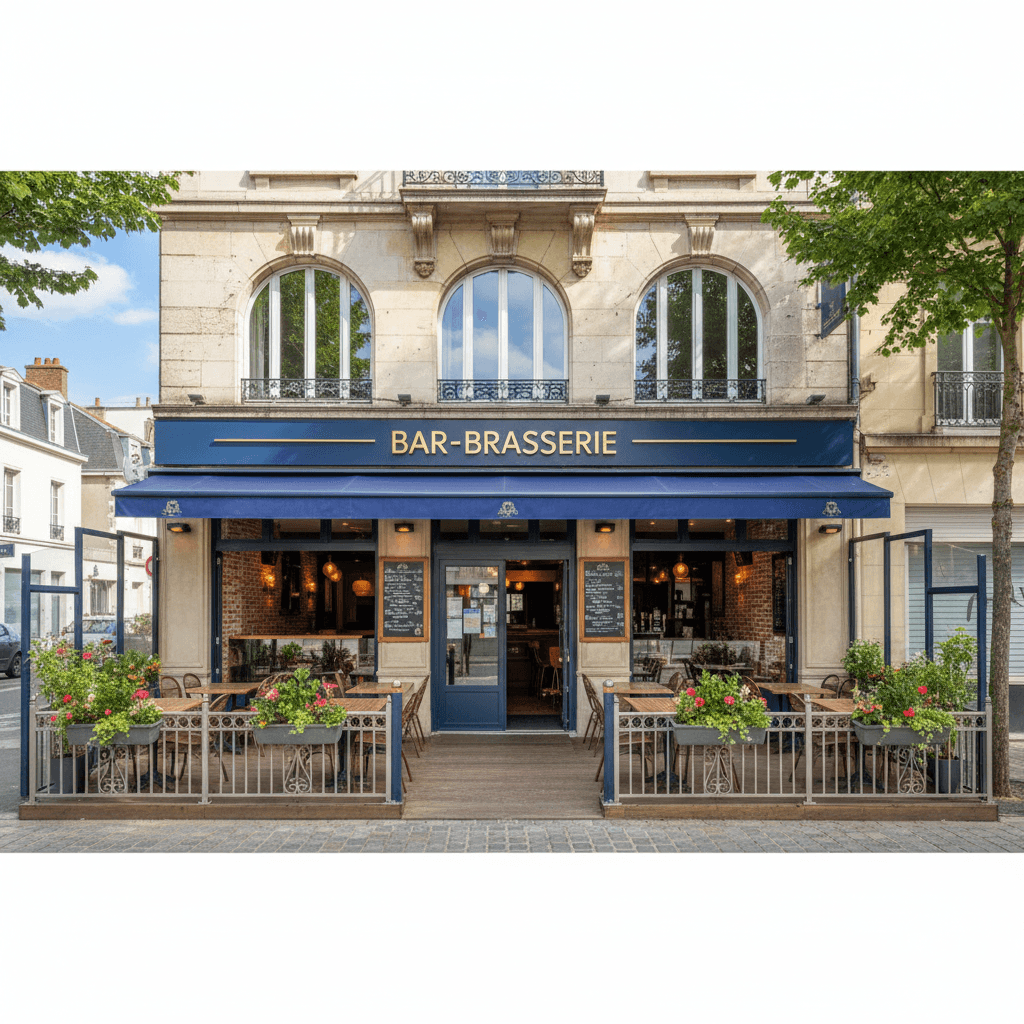 Bar-brasserie à Saint-Nazaire : terrasse - licence IV - Image 1