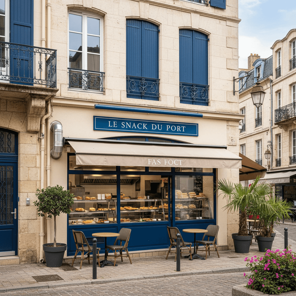 Fast-food 30m² à Le Port : terrasse - extraction
