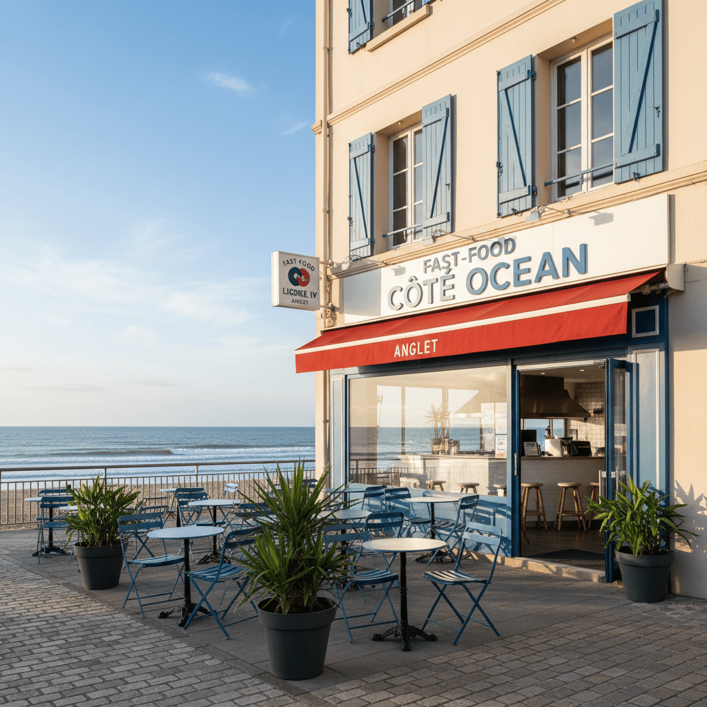 Fast-food à Anglet : terrasse - licence IV