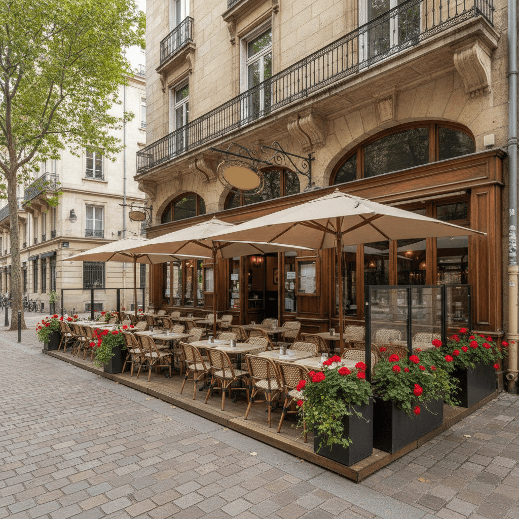 Restaurant 340m² à Lyon : terrasse - licence IV