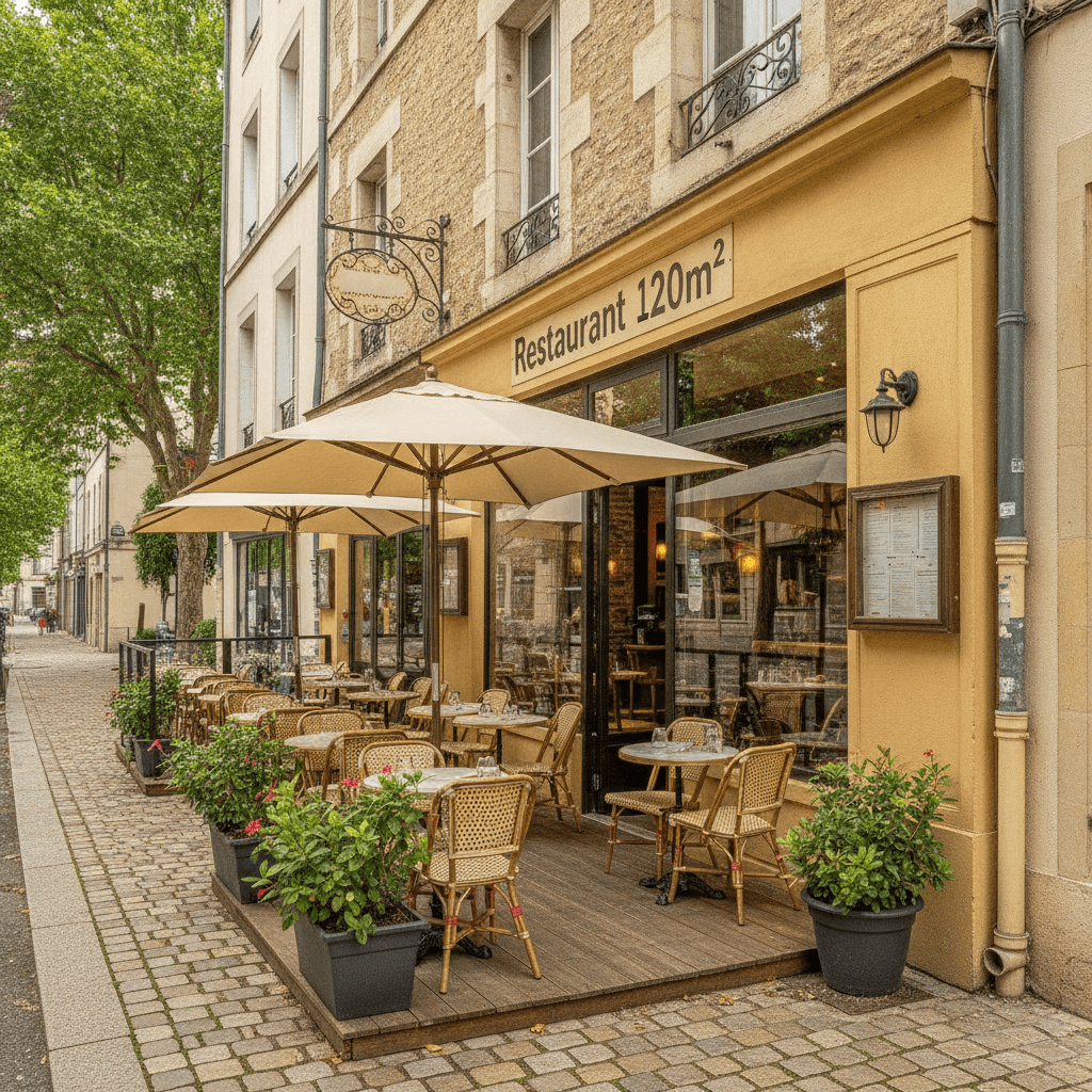 Restaurant 120m² à Chalon-Sur-Saône : terrasse - licence IV
