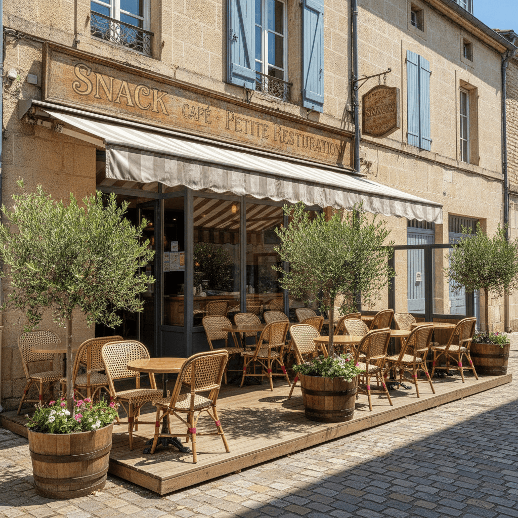 Snack à Pau : terrasse