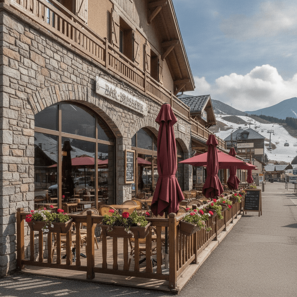 Bar-brasserie 155m² à Dévoluy : terrasse - licence IV