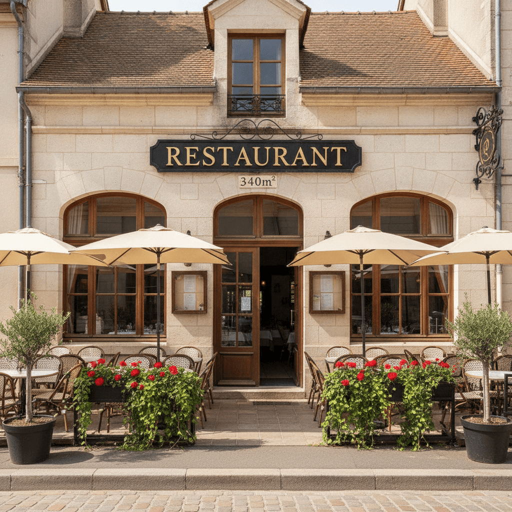 Restaurant 340m² à Saint-Martin-Longueau : terrasse - licence IV
