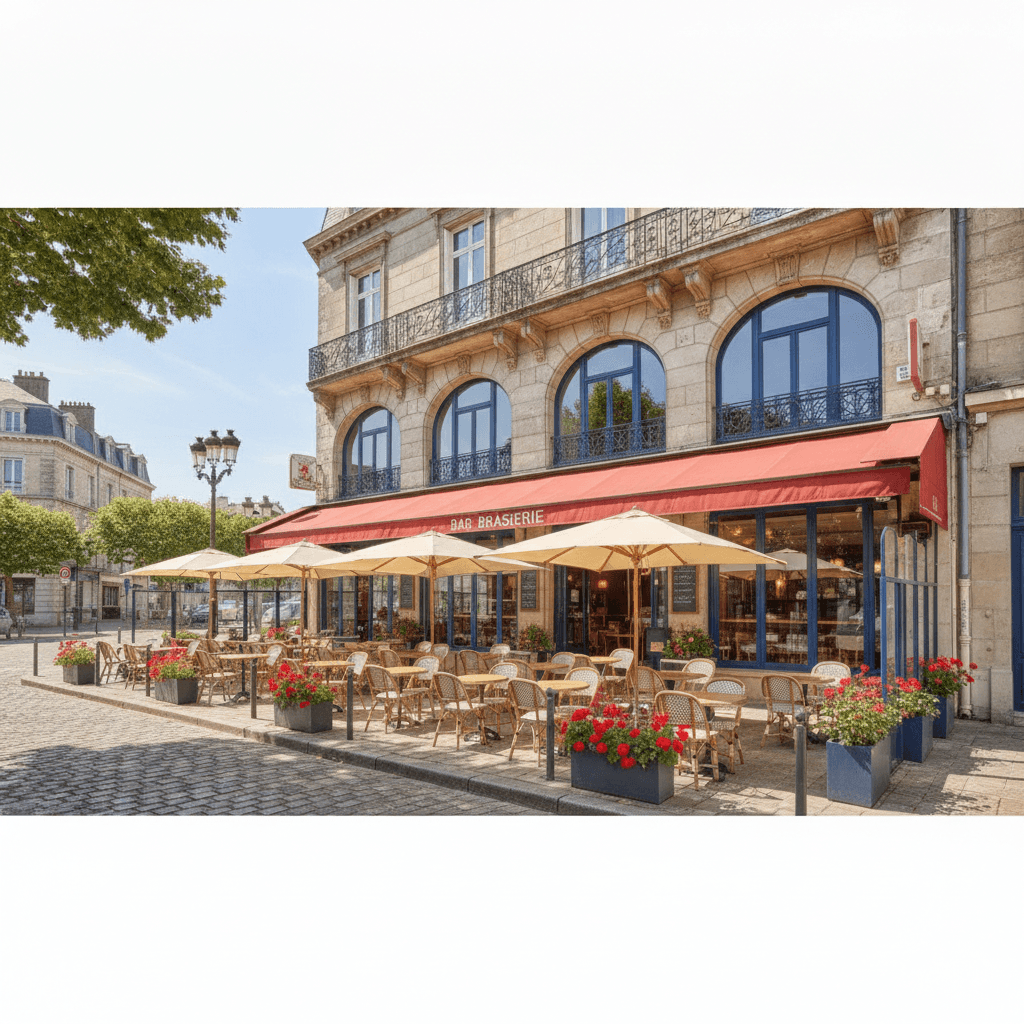 Bar-brasserie à Dieppe : terrasse - licence IV