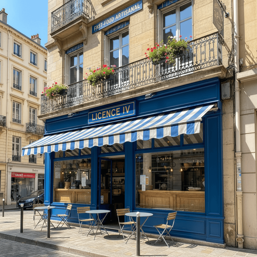 Fast-food à Lyon : terrasse - licence IV