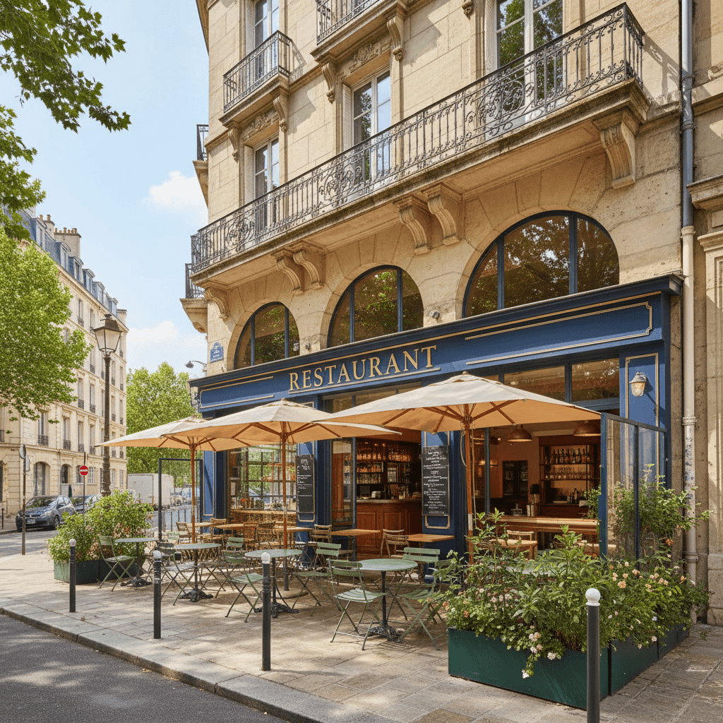 Restaurant à Villeurbanne : terrasse - Image 1